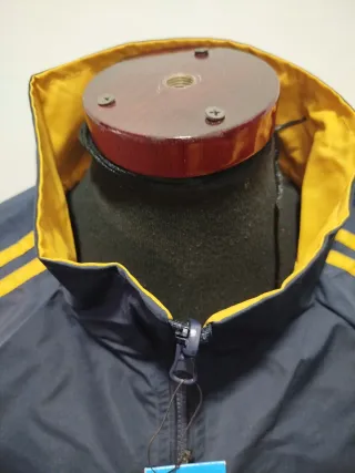 Chaqueta Reversible Adidas Talla L Azul y Dorado