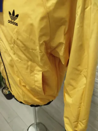 Chaqueta Reversible Adidas Talla L Azul y Dorado