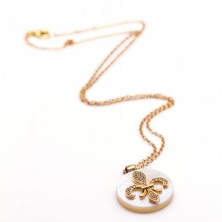 Collar Flor de Lis Oro Rosa y Diamantes