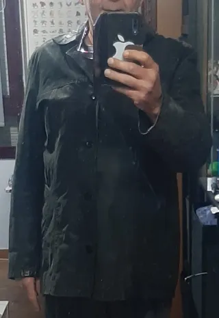 Chaqueta de cuero negra