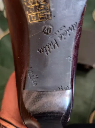 Botines Patricia Miller Marrones Tacon Cremallera