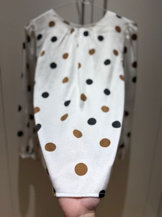 Blusa Sfera lunares blanco talla M