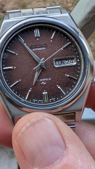 Orologio Seiko Automatico Marrone Argento