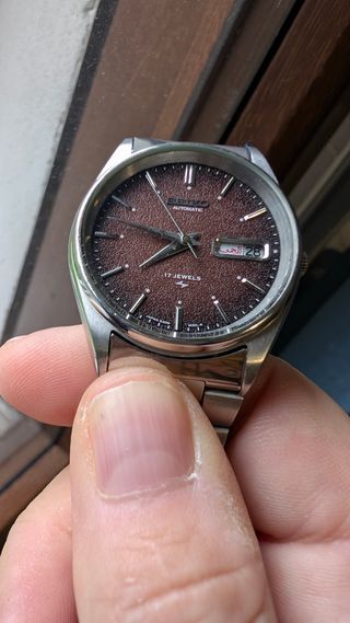 Orologio Seiko Automatico Marrone Argento
