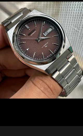 Orologio Seiko Automatico Marrone Argento