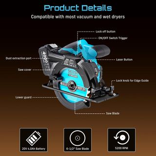 NUEVA Sierra Circular SEESII Inalámbrica 165mm