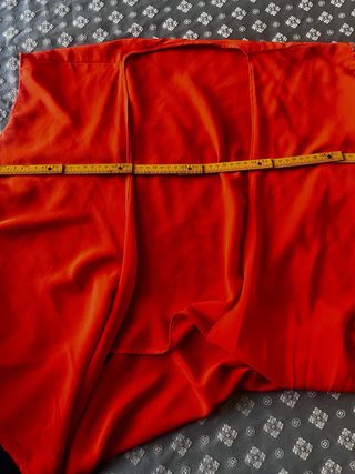 Top arancione sartoriale incrociato