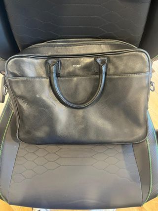 Maletín Hackett London Piel Negro