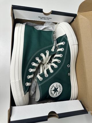Converse Chuck Taylor Talla 40 Verde y Blancas