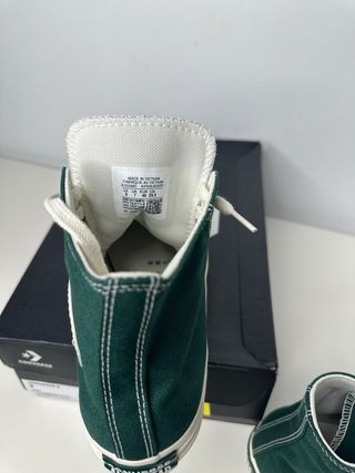 Converse Chuck Taylor Talla 40 Verde y Blancas