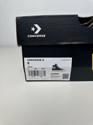 Converse Chuck Taylor Talla 40 Verde y Blancas