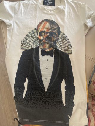 Camiseta MY BRAND Talla M Calavera y Billetes