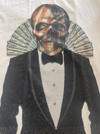 Camiseta MY BRAND Talla M Calavera y Billetes