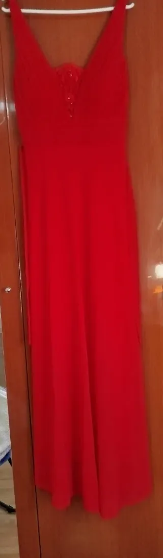 Vestido rojo largo de fiesta