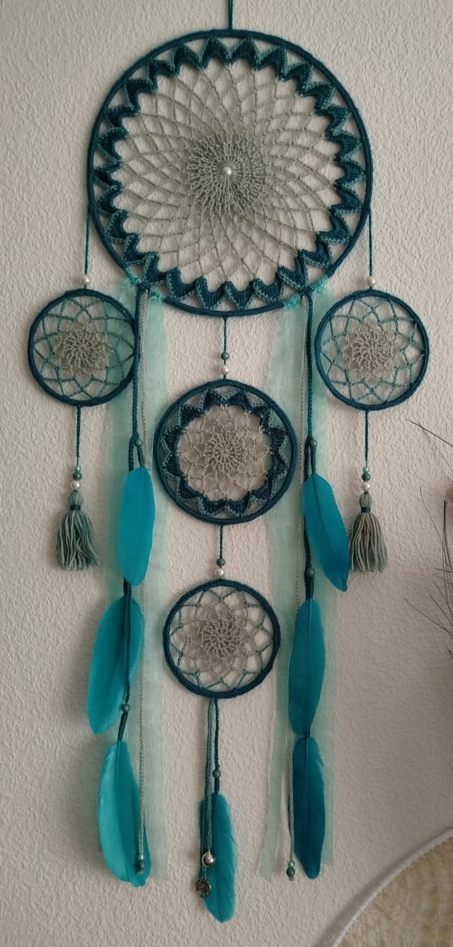 Atrapasueños 30x 1metro -esmeralda/azul agua/verde