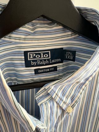 Camisa Polo Ralph Lauren Rayas Azul Talla 1XB