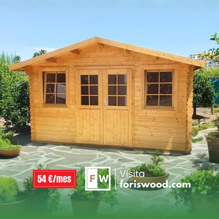 Caseta 12m2 prefabricada (Suelo + extras incluido)