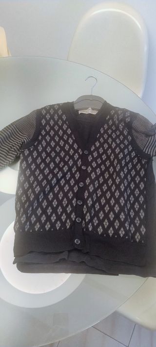 Cárdigan hombre (Alessandro di Lange) negro/gris