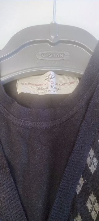 Cárdigan hombre (Alessandro di Lange) negro/gris