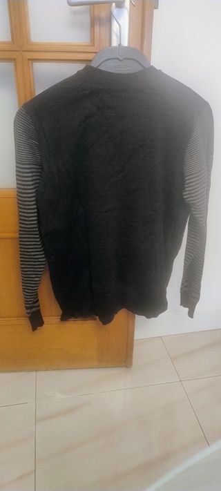 Cárdigan hombre (Alessandro di Lange) negro/gris