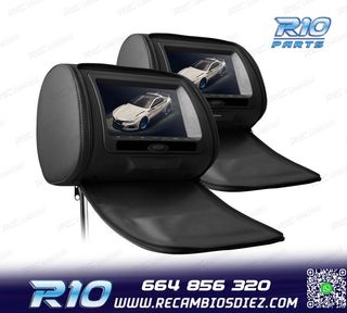 REPOSACABEZAS MULTIMEDIA 7 PULGADAS HD USB SD COLOR NEGRO