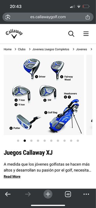 Set Palos Golf Niño Callaway XJ2