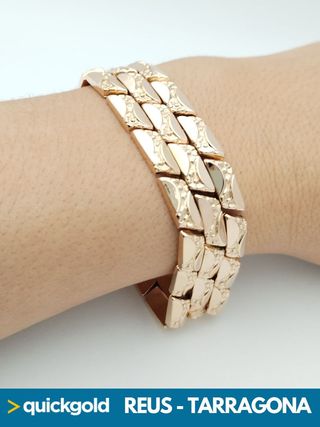 040-05-00524 PULSERA ORO ROSA 18K MALLA 20CM