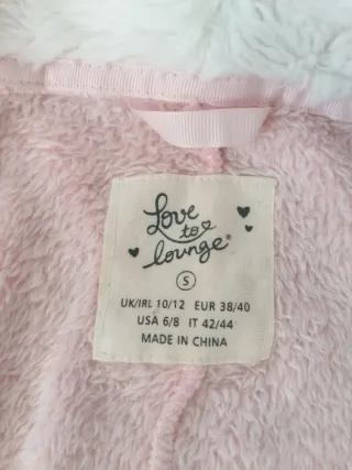 Mono pijama de conejito rosa talla S