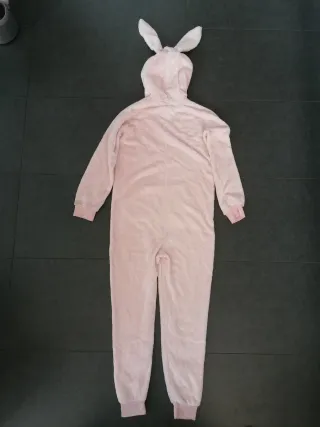 Mono pijama de conejito rosa talla S