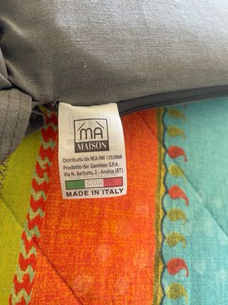 2 Cuscini Copri Sedia Grigio Made in Italy