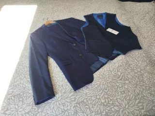 Traje 3 piezas Zara azul