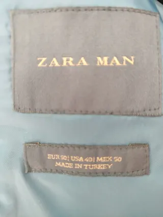 Traje 3 piezas Zara azul