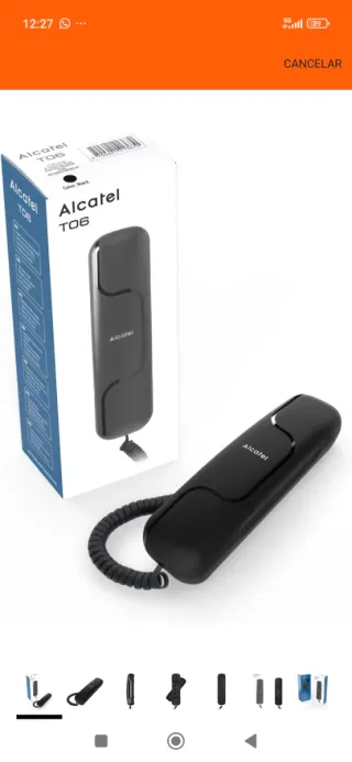 Telefono fisso Alcatel T06 Nero