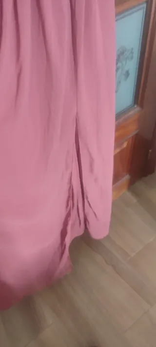 Vestido largo rosa salmón