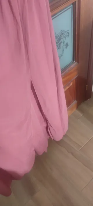 Vestido largo rosa salmón