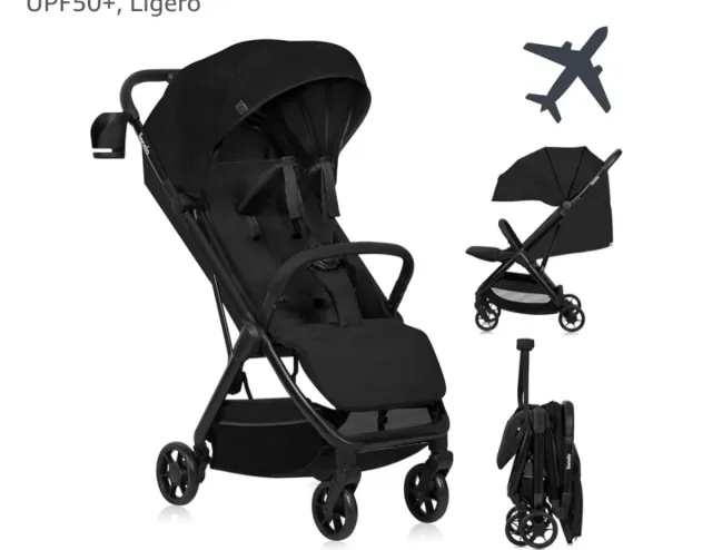 Carrito de bebé Lionelo Negro W32Y2457