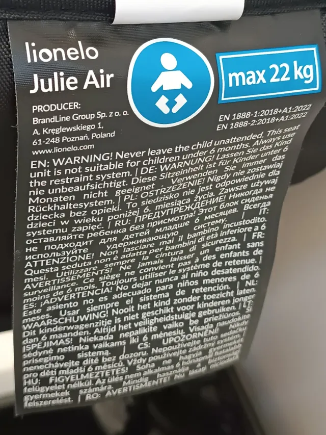 Carrito de bebé Lionelo Negro W32Y2457