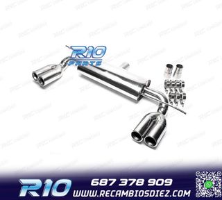 SILENCIOSO ESCAPE DOBLE SALIDA EN INOX VOLKSWAGEN VW GOLF V
