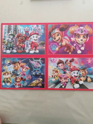 Set 2 Puzzles Patrulla Canina 4 en 1