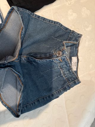 Pantalones cortos vaqueros y negros
