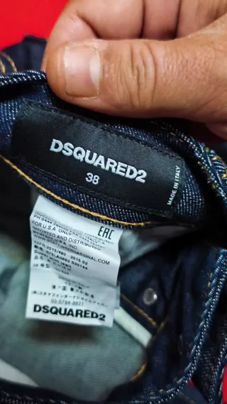 Pantalón pitillo Dsquared2 mujer azul