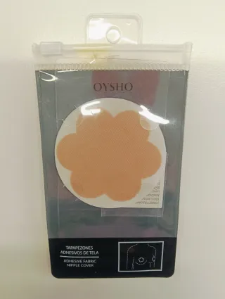 Pezoneras Oysho Adhesivas Tela Beige - Talla M