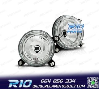 FAROS VOLKSWAGEN VW GOLF MK2 83-91 OJOS ANGEL FONDO CROMO H3