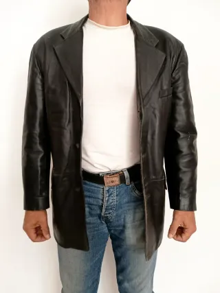 Chaqueta americana de piel M Medidas indicadas