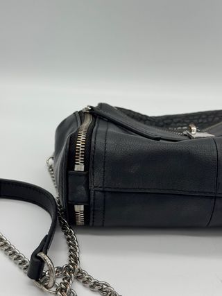 Bolso Diesel Negro Cadena Plata