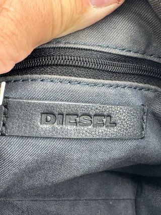 Bolso Diesel Negro Cadena Plata