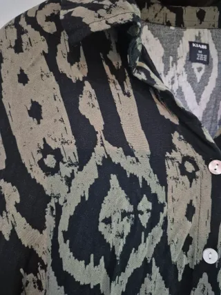 Vestido Estampado Caqui Talla M