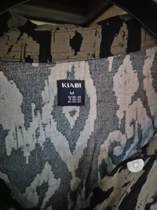 Vestido Estampado Caqui Talla M