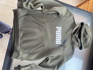 Sudadera niño Puma verde oliva