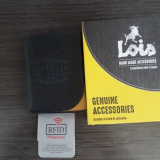 Cartera Lois Jeans Hombre Negra